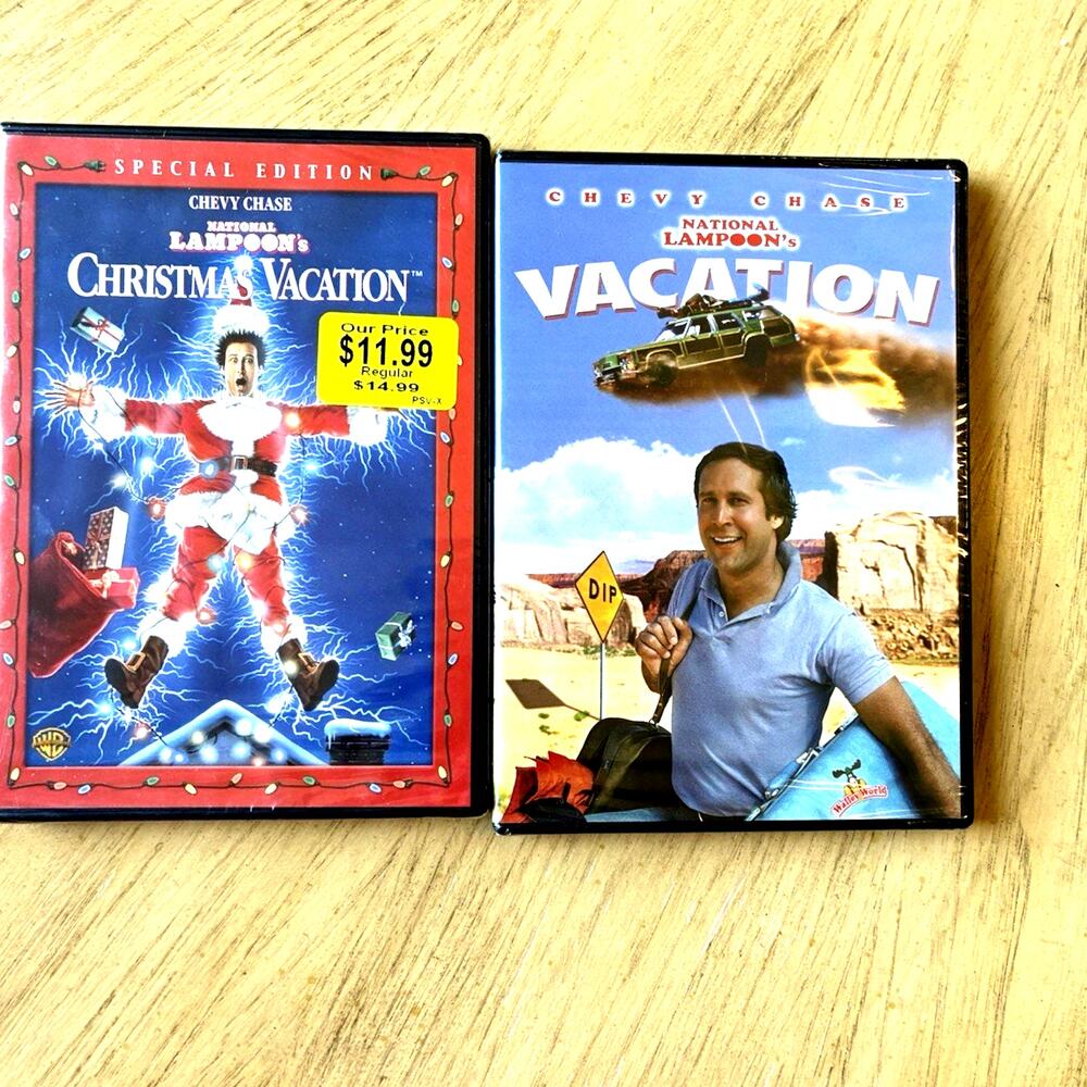 2 NEW National Lampoon's Vacation & Christmas Vacation DVD Lot Of 2 Sealed